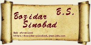 Božidar Sinobad vizit kartica